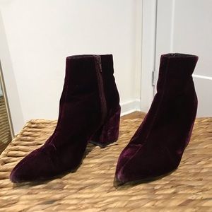 Velvet Ankle Booties